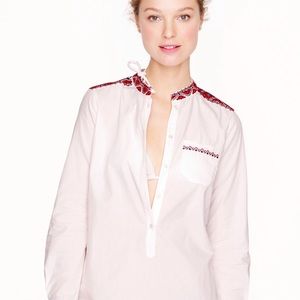 J Crew embroidered tunic